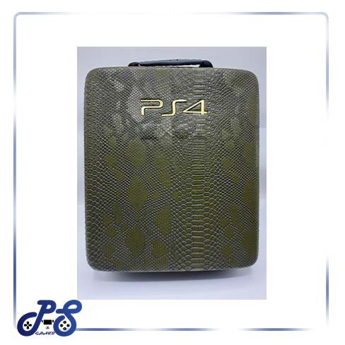 کیف ضد ضربه پنج کاره مخصوص ps4 و xbox - مدل چرم سوسماری سبز