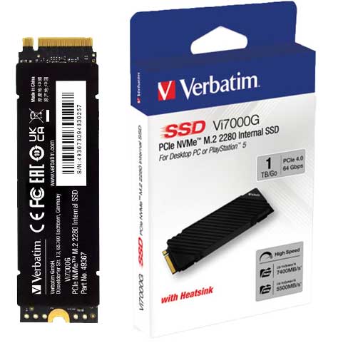 Verbatim Vi7000G Internal PCIe NVMe M.2 SSD 1TB